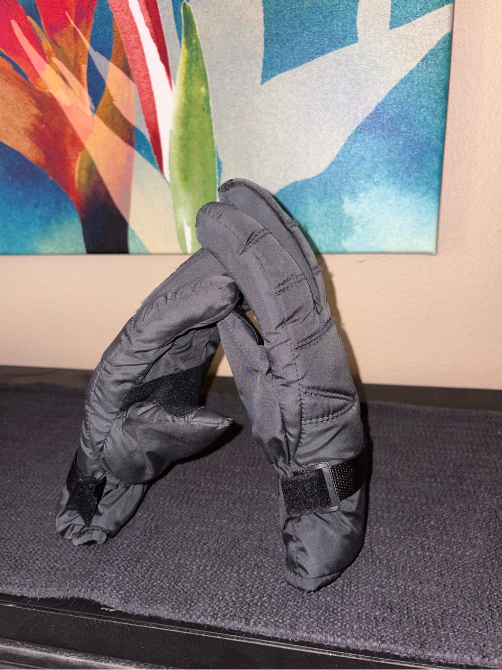 Burton Black & Grey Snowboard Gloves -20 Water Proof With Wrist Adjustment — image 7 of 8